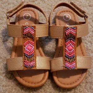 Gold Accessorized Sandals